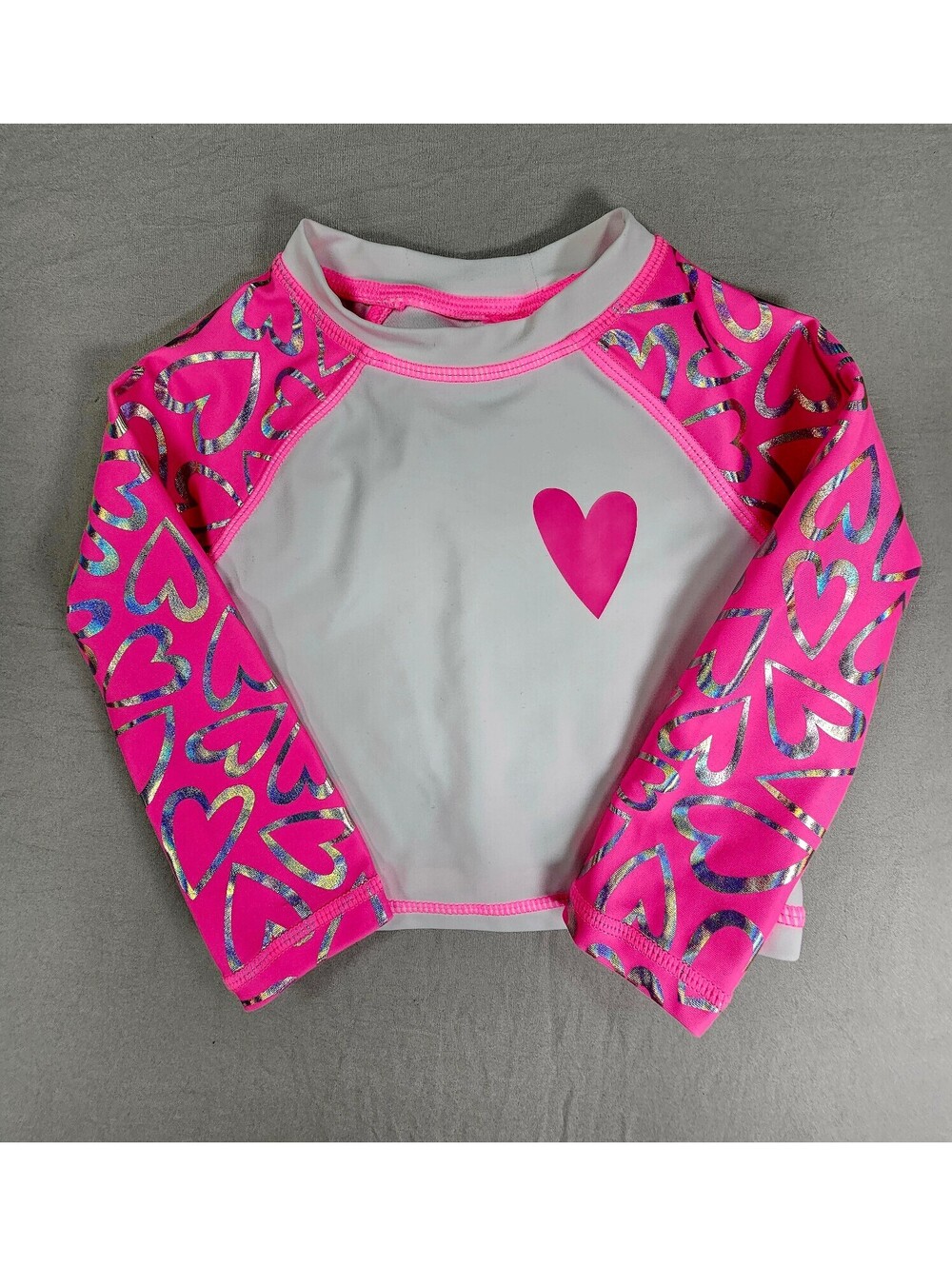Banana Boat Baby Rash Guard with Heart Design. Size 12M